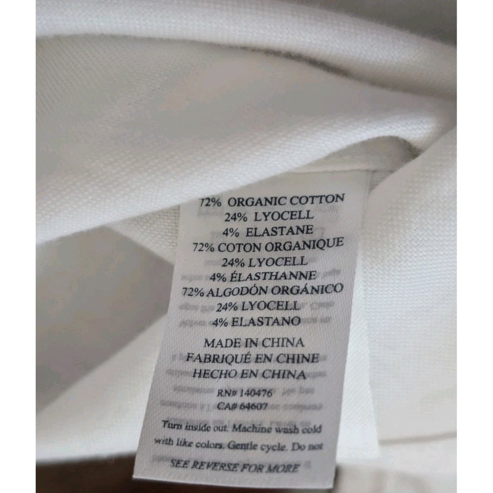 Faherty Brand Women Size Sm White Stretch Oxford Cropped Button Down Shirt NWT - Picture 5 of 9